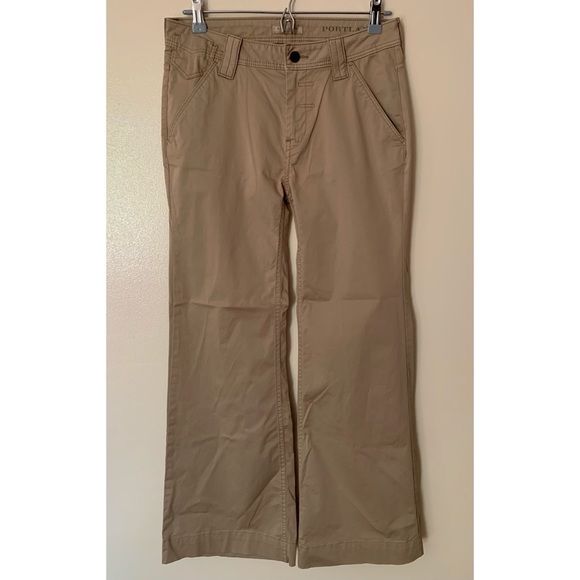 Burberry • 29 • Portland Khaki Tan Wide Leg Flare Trouser Pants